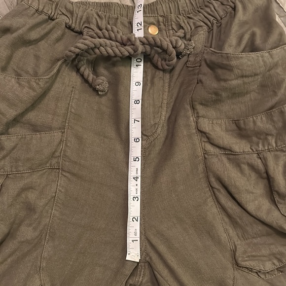 Free People Rock and Crop It Linen Cargo Pants - Picture 11 of 16